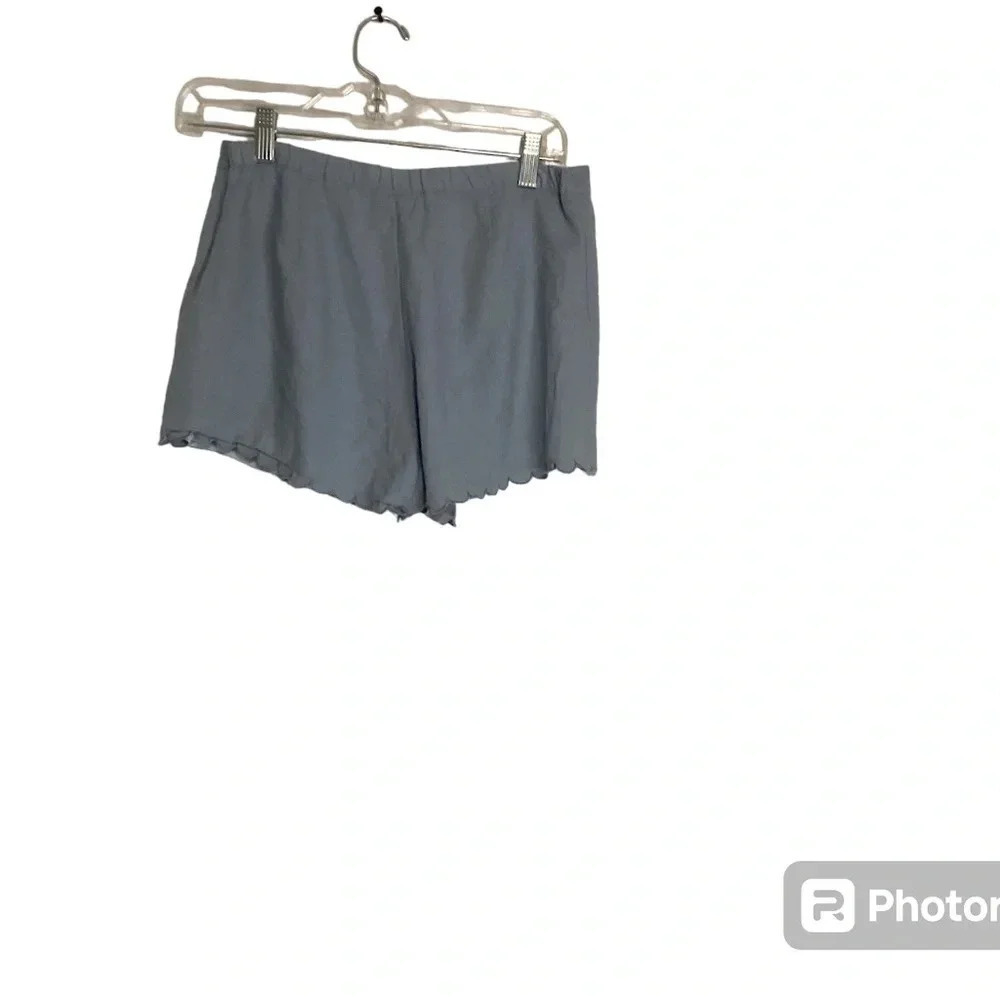 Plenty by Tracy Reese Shorts Linen Blend Scalloped Luxurious Womens SZ SM